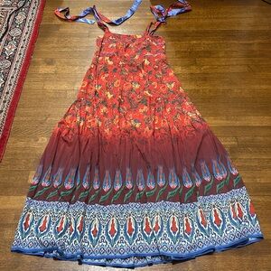 Colorful cotton maxi dress